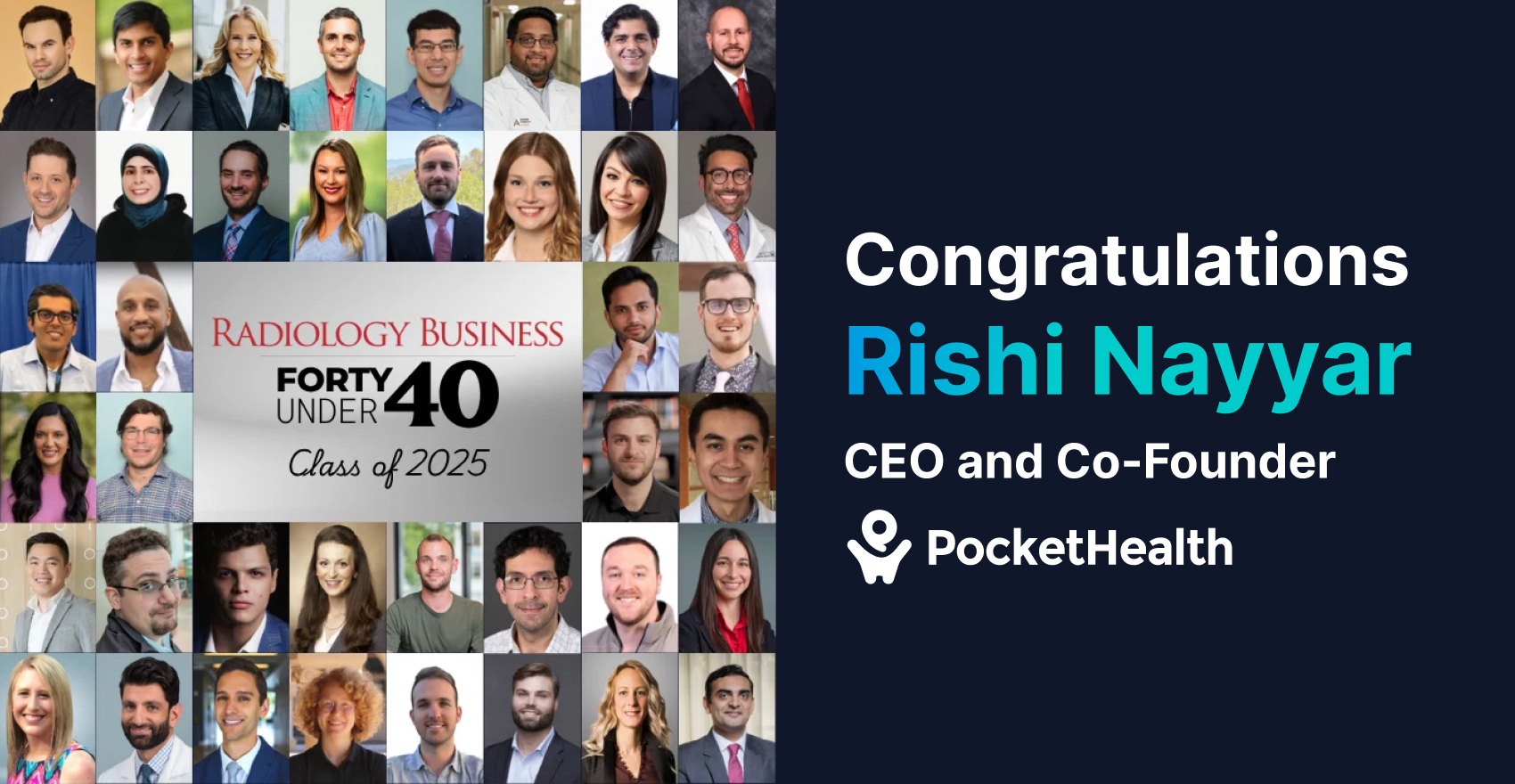 Rishi Nayyar Named to Radiology Business Forty Under 40 — Class of 2025