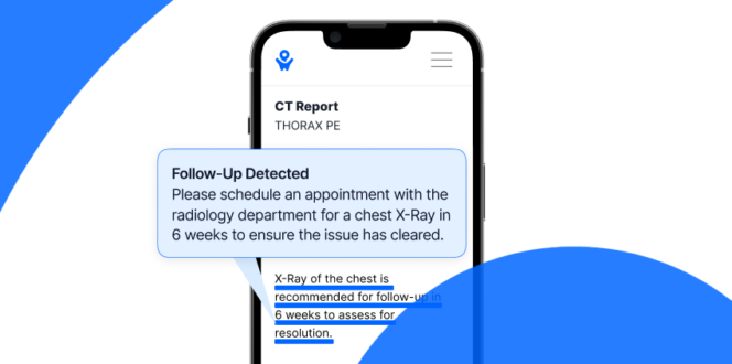 medical follow-up navigator demo on smartphone
