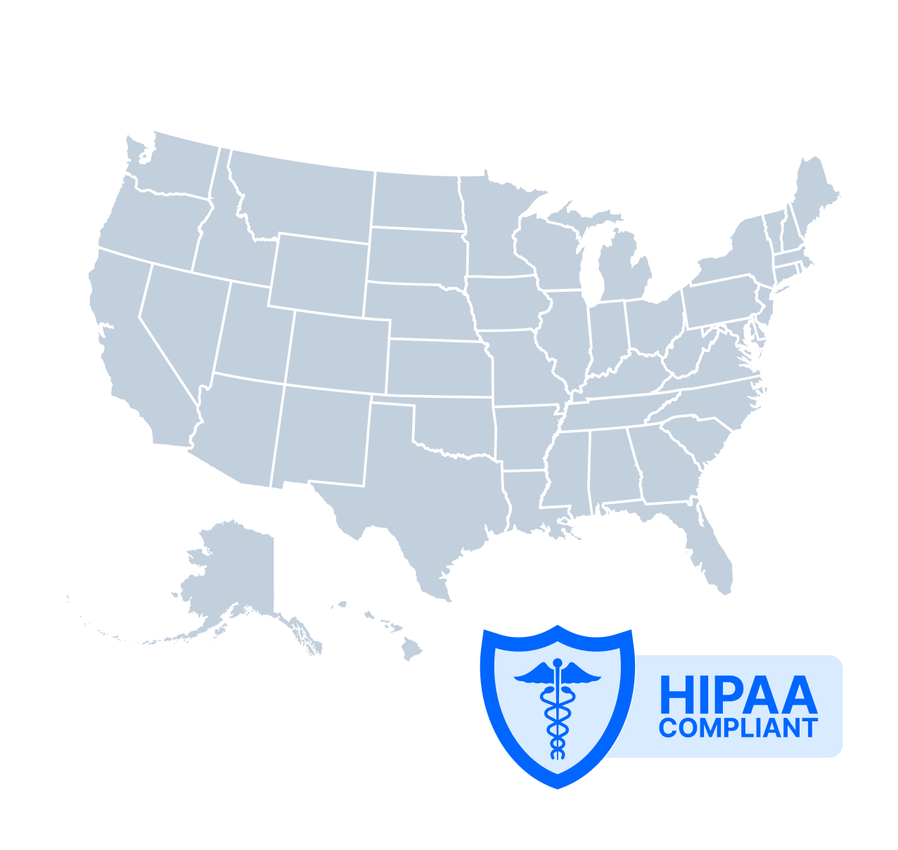 PHIPA and PIPEDA compliant logo on top of a map of Canada.